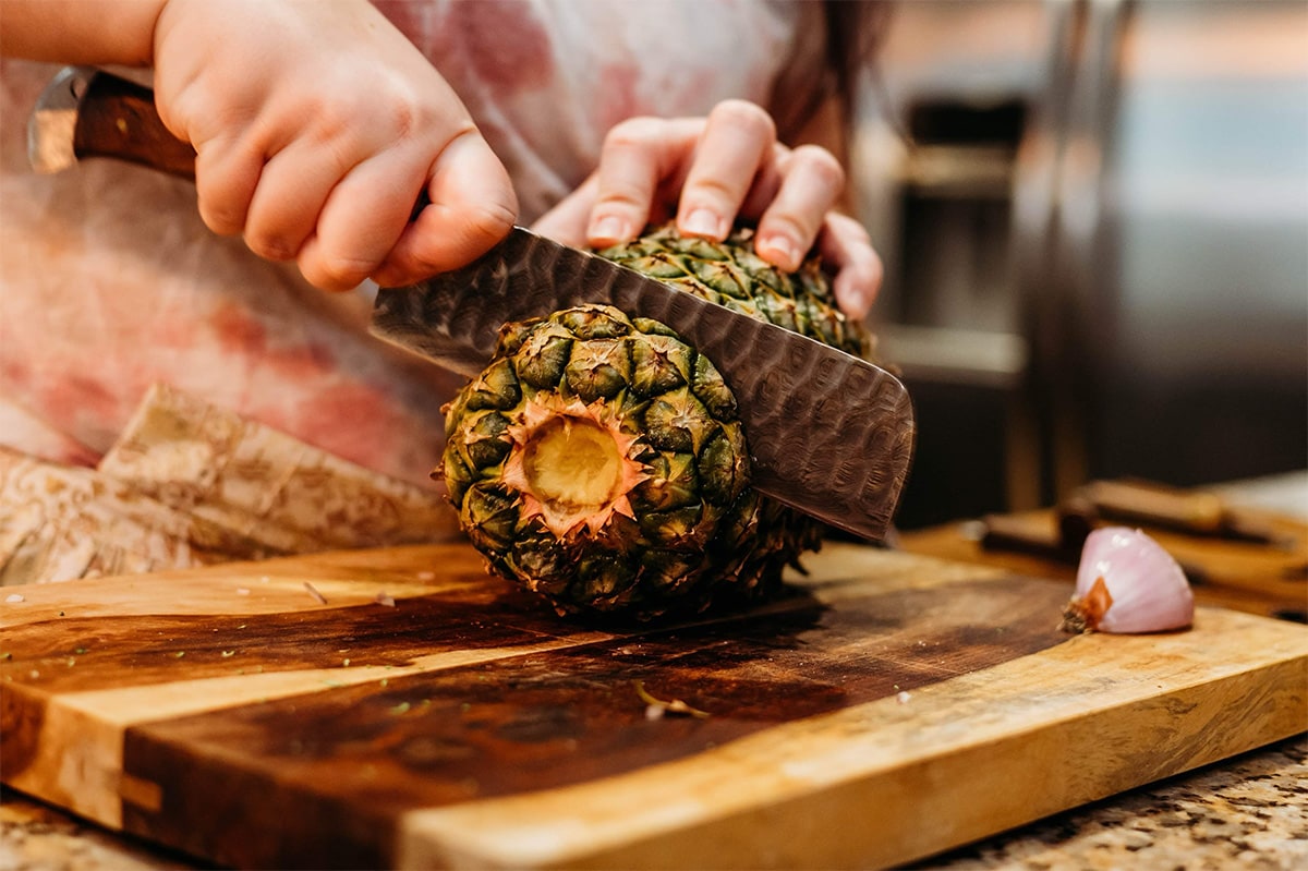 Cutting Pineapple