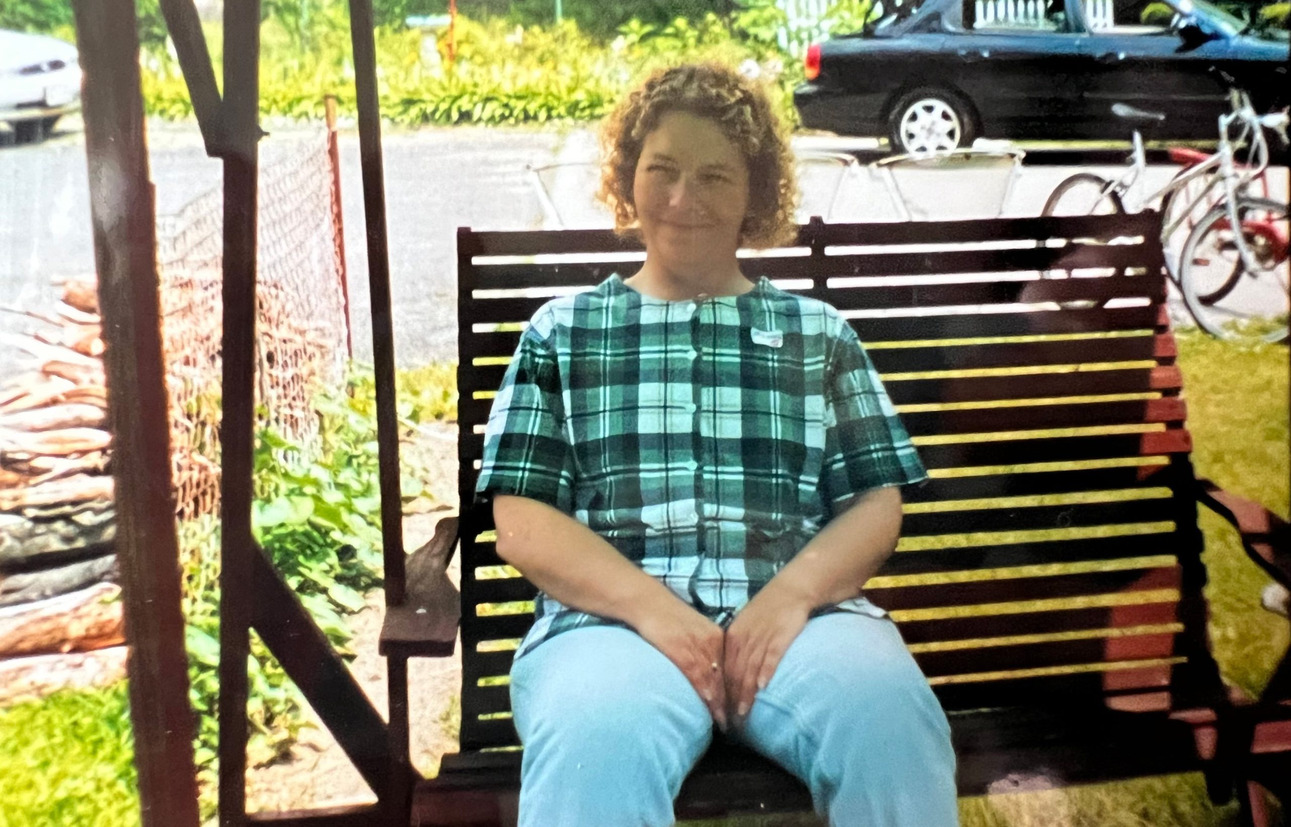 Memere relaxing on a Bench